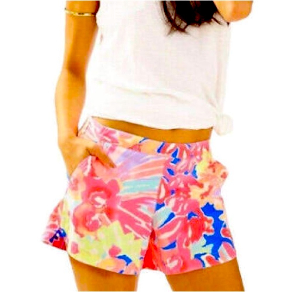 Lilly Pulitzer Playa Hermosa Ocean View Board Shorts Size XS EUC